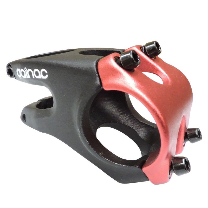 046112RO (POTENZIA DE ALUMINIO COLOR NEGRO CON TAPA COLOR ROJO, PARA MANUBRIO DE 35MM)