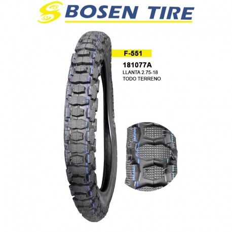 181077A (LLANTA 2.75-18 BOSEN F-551 TODO TERRENO)