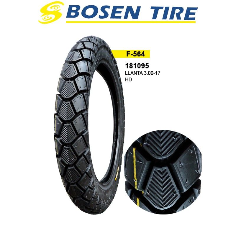 181095 (LLANTA 3.00-17 BOSEN F-564)