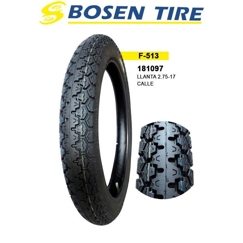 181097 (LLANTA 2.75-17 BOSEN F-513 CALLE)