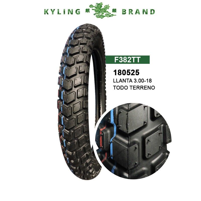 180525 (LLANTA 3.00-18 F382TT TODOTERRENO KYLIN)