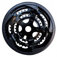 103226 (PLATO CIGUEÑAL TRIPLE NEGRO INDX CON CUBRE CADENA)