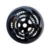103226 (PLATO CIGUEÑAL TRIPLE NEGRO INDX CON CUBRE CADENA)