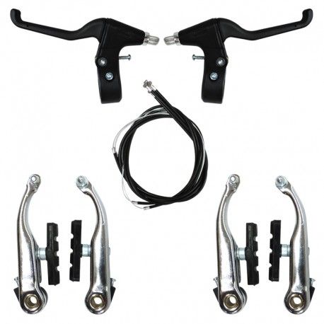 (053005) FRENO "V" BRAKE ACERO CORMADO zapata allent C/PALANCAS DE PLASTICO
