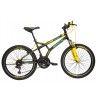 195022 (BICICLETA  BENOTTO Montaña FIRE BACK R24 21V. Hombre FS Frenos ”V” Acero Negro/Amarillo)