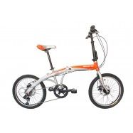(196000) Bicicleta BENOTTO Plegable ATHENS R20 7V. De Luxe Aluminio Plata/Naranja