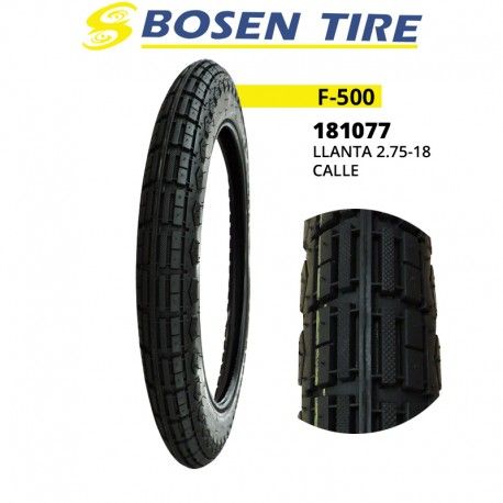 (181077) LLANTA 2.75-18 CALLE F-500 BOSEN