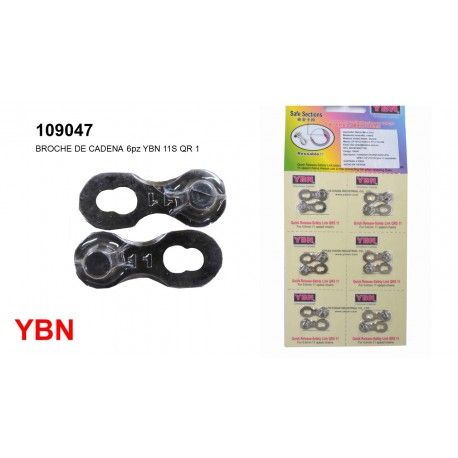 (109047) BROCHE DE CADENA 6pz YBN 11S QR 1*