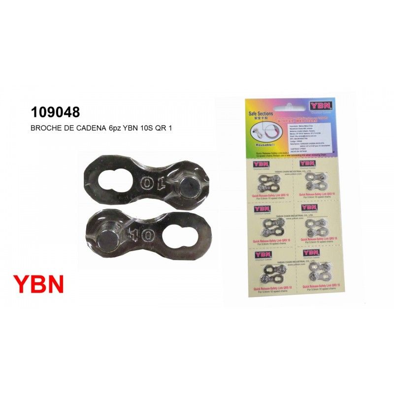 (109048) BROCHE DE CADENA 6pz YBN 10S QR 1*