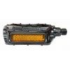 (112045) PEDAL MTB ALUMINIO NEGRO CON BALA 9/16 CON REFLEJANTE