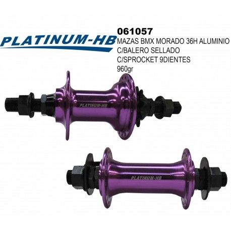 (061057)MAZAS BMX ALUMINIO MORADO
