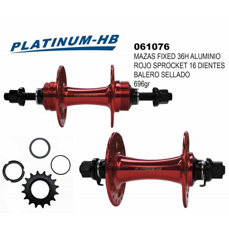 (061076) MAZAS 36X36 ALUMINIO FIXED ROJO