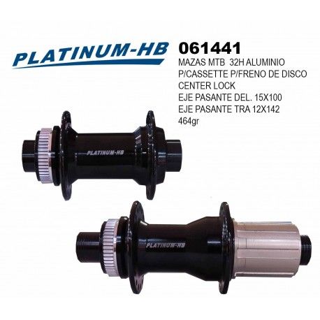 (061441) MAZAS MTB 32X32 ALUMINIO P/CASSETTE Y FRENO DE DISCO