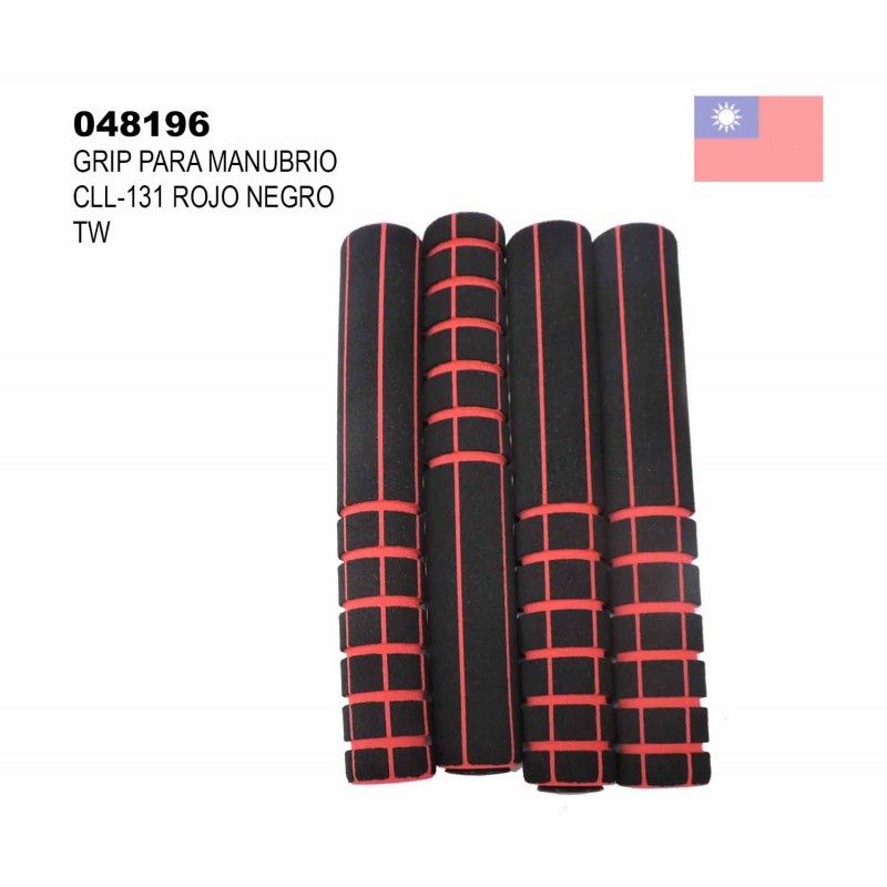 (048196) GRIP PARA MANUBRIO ROJO-NEGRO