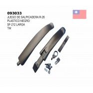 (093033) JUEGO DE SALPICADERA R-26 PLASTICO NEGRO SF-212 LARGA TW