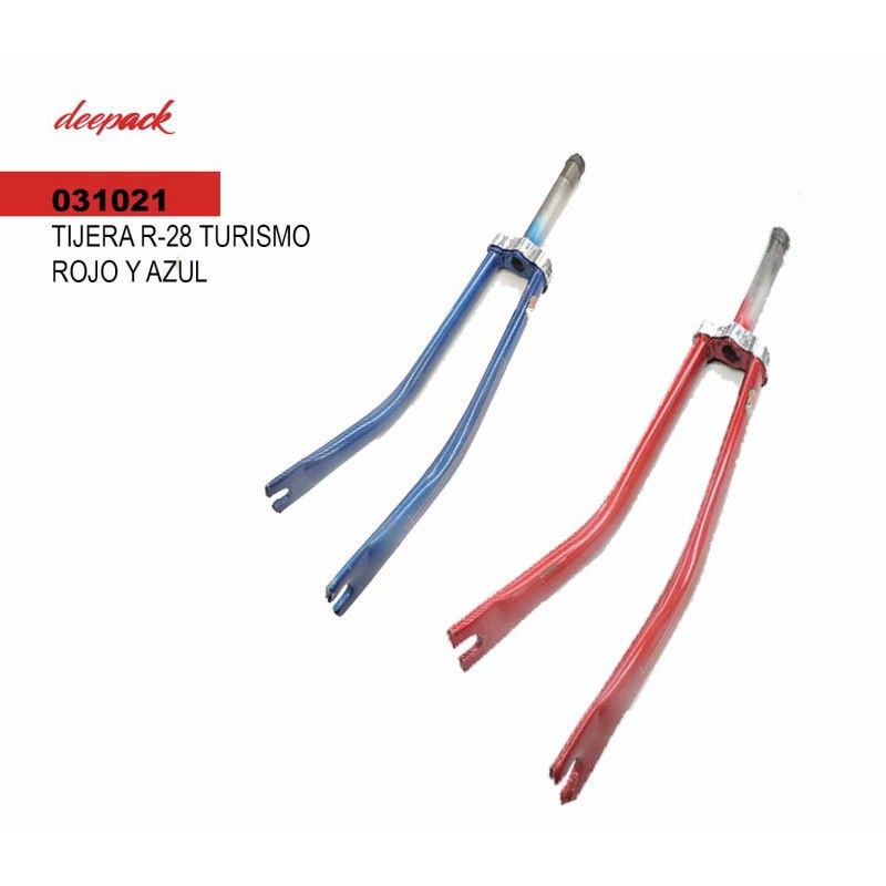 (031021) TIJERA R-28 TURISMO ROJO Y AZUL DEEPAK