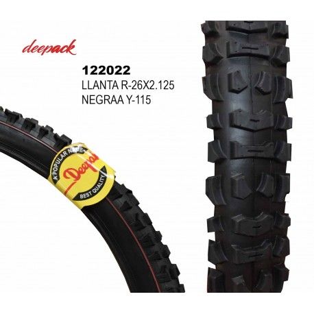(122022) LLANTA R-26X2.125 NEGRA Y-115 DEEPAK