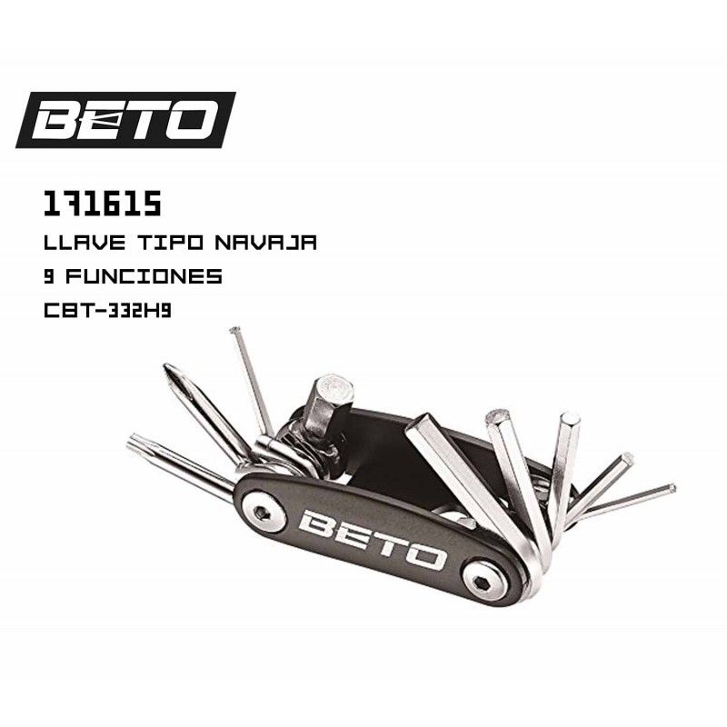 (171615) LLAVE T/ NABAJA 9 FUNCION  BETO, CBT