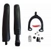 (093034) JUEGO DE SALPICADERA R-26 PLASTICO NEGRO CON EXTENSION SF-228