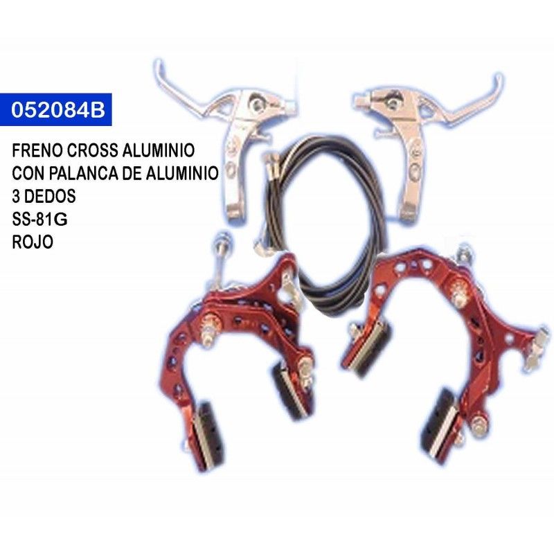 (052084B) FRENO CROSS ALUMINIO CON PALANCA DE ALUMINIO 3 DEDOS SS-81G