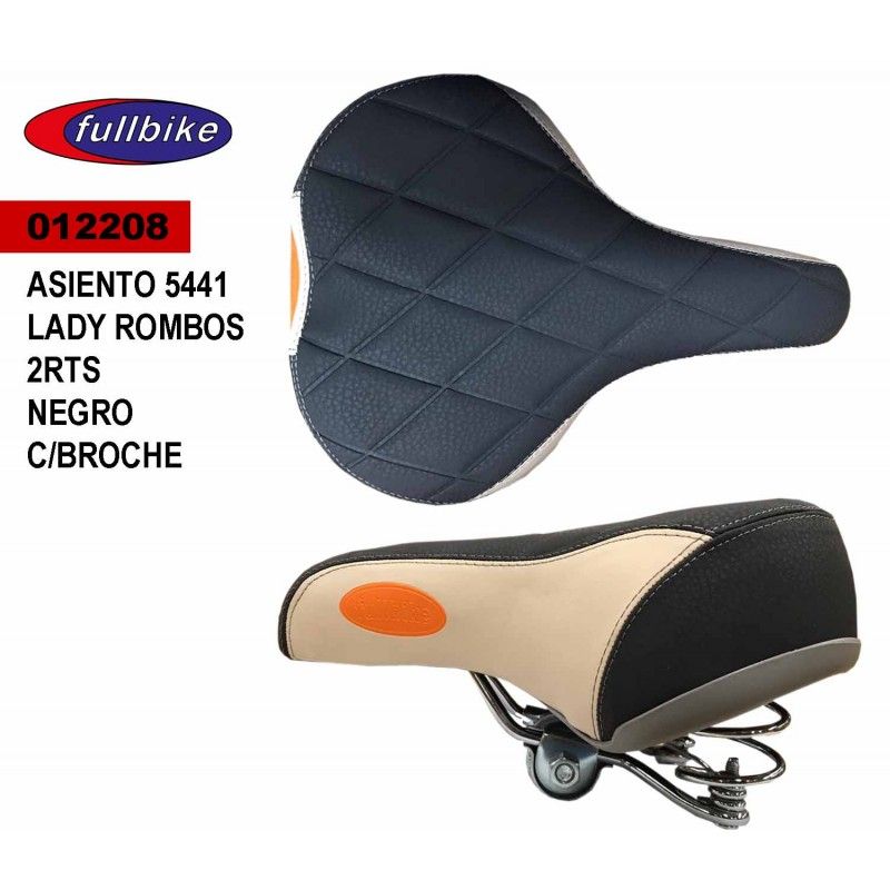 (012208) ASIENTO 5441 LADY ROMBOS 2 RTS NEGRO CON BROCHE