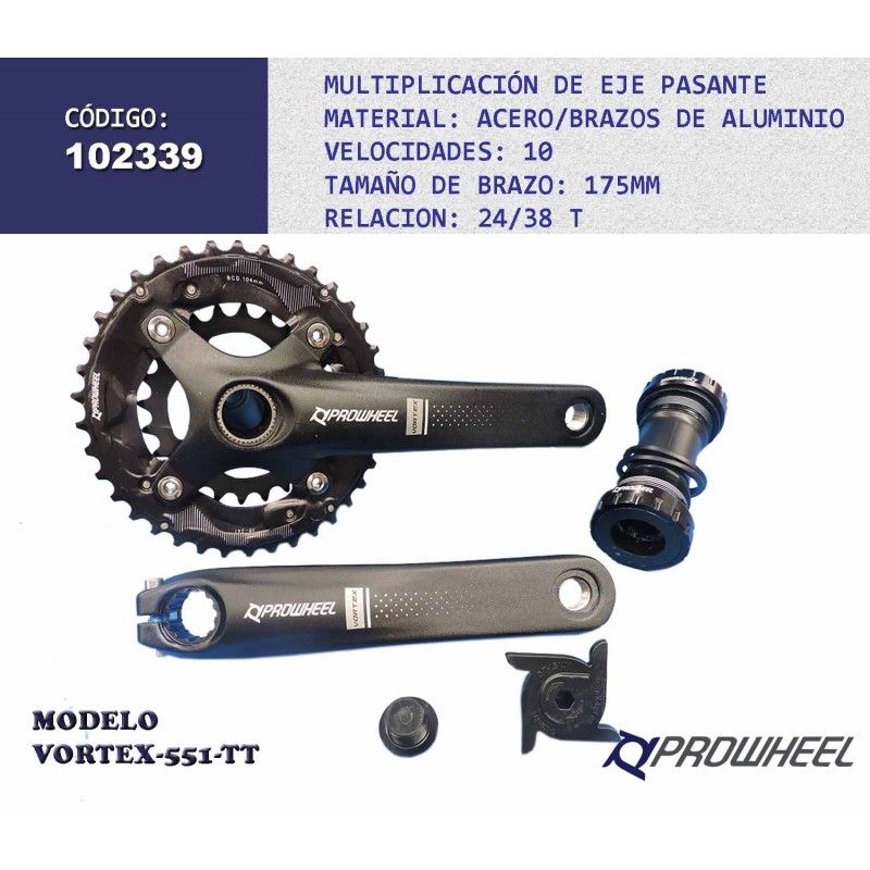 (102339)  MULTIPLICACION 24/38T VORTEX-551-TT-B 175MM