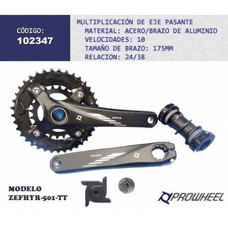 (102347) MULTIPLICACION 24/38T ZEPHYR-501-TT 175M 10VEL PROWHEEL