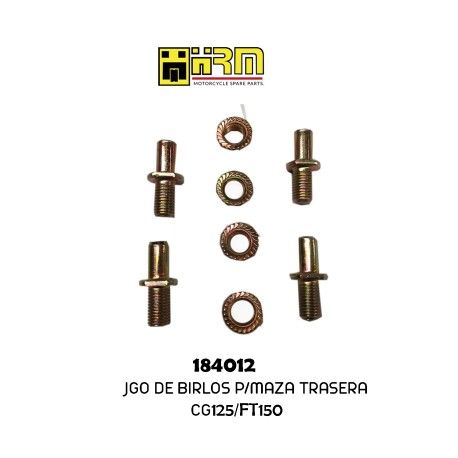 (184012) JUEGO DE BIRLOS PARA MAZA TRASERA CG-112/FT-150