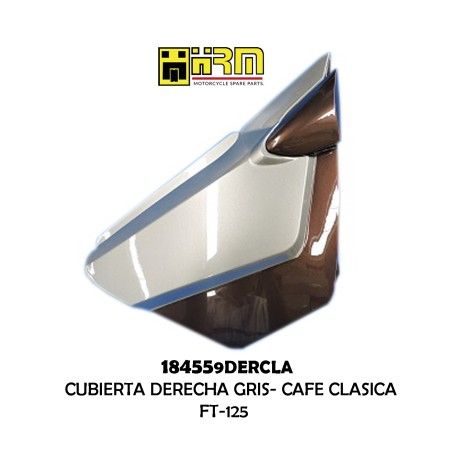(184559DERCLA) CUBIERTA DERECHA GRIS-CAFE FT-125 CLASICA