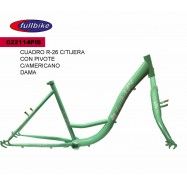(022114PIS) CUADRO CON TIJERA R-26 DAMA COLOR PISTACHE CON PIVOTE CENTRO AMERICANO