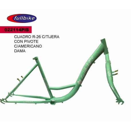 (022114PIS) CUADRO CON TIJERA R-26 DAMA COLOR PISTACHE CON PIVOTE CENTRO AMERICANO