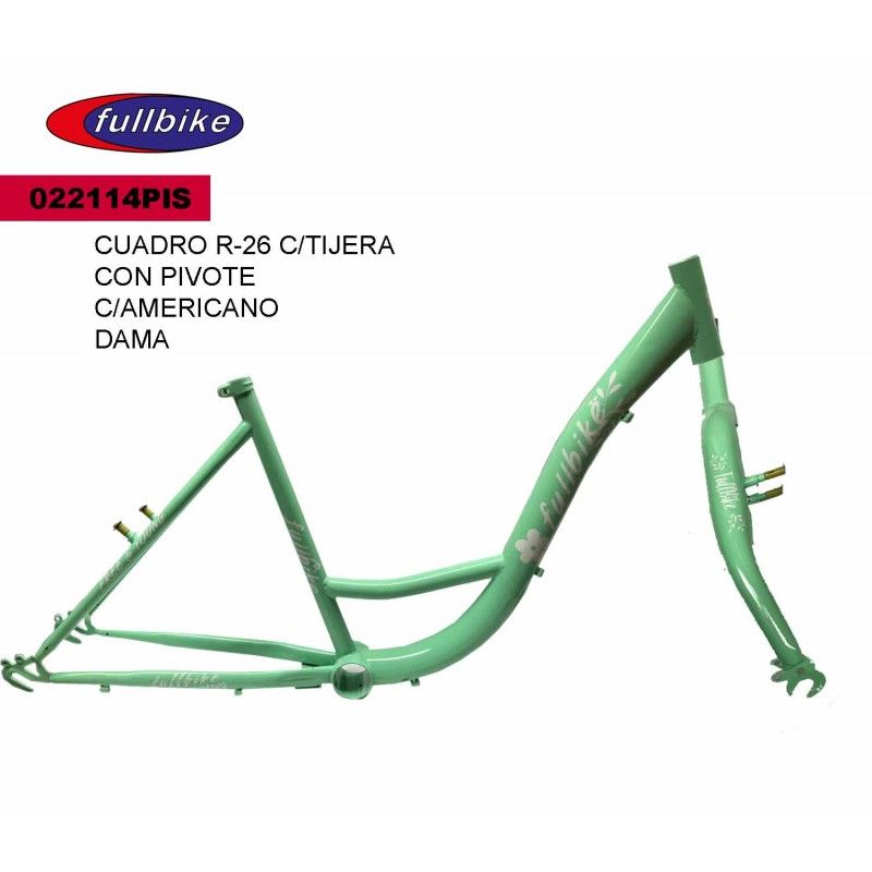 (022114PIS) CUADRO CON TIJERA R-26 DAMA COLOR PISTACHE CON PIVOTE CENTRO AMERICANO