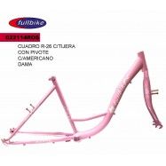 (022115ROS) CUADRO ROSA DAMA FULLBIKE R-26 CON PIVOTE CENTRO AMERICANO