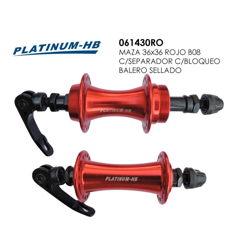 061430RO (MAZA TRAS 36HC/SEP PLATINUM ROJO)