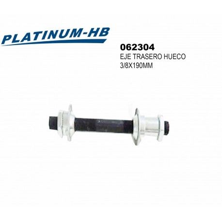 (062304) EJE TRASERO HUECO 3/8 X190MM PLATINUM HB