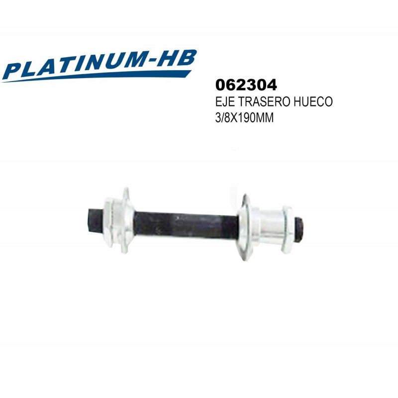 (062304) EJE TRASERO HUECO 3/8 X190MM PLATINUM HB