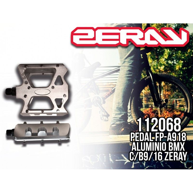 (112068) PEDAL FP-A918 ALUMiINIO BMX C/B9/16 ZERAY