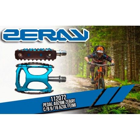 (112072) PEDAL A926M ZERAY C/B 9/16 AZUL-GRIS