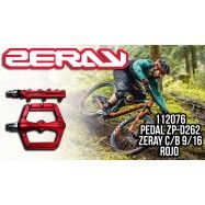 (112076) PEDAL ZP-D262  ZERAY C/B 9/16 rojo