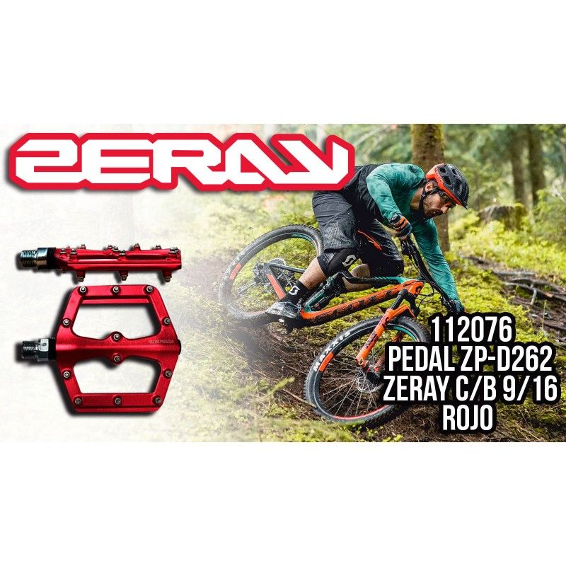 (112076) PEDAL ZP-D262  ZERAY C/B 9/16 rojo