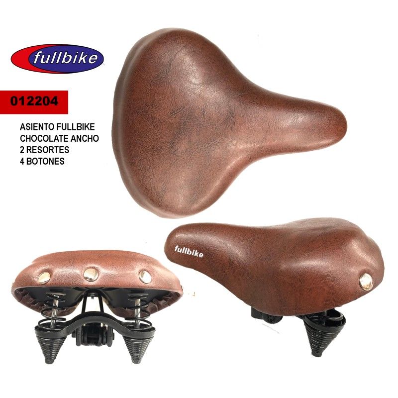 (012204) ASIENTO FULLBIKE C/BROCHE 2/RESORTES CHOCOLATE