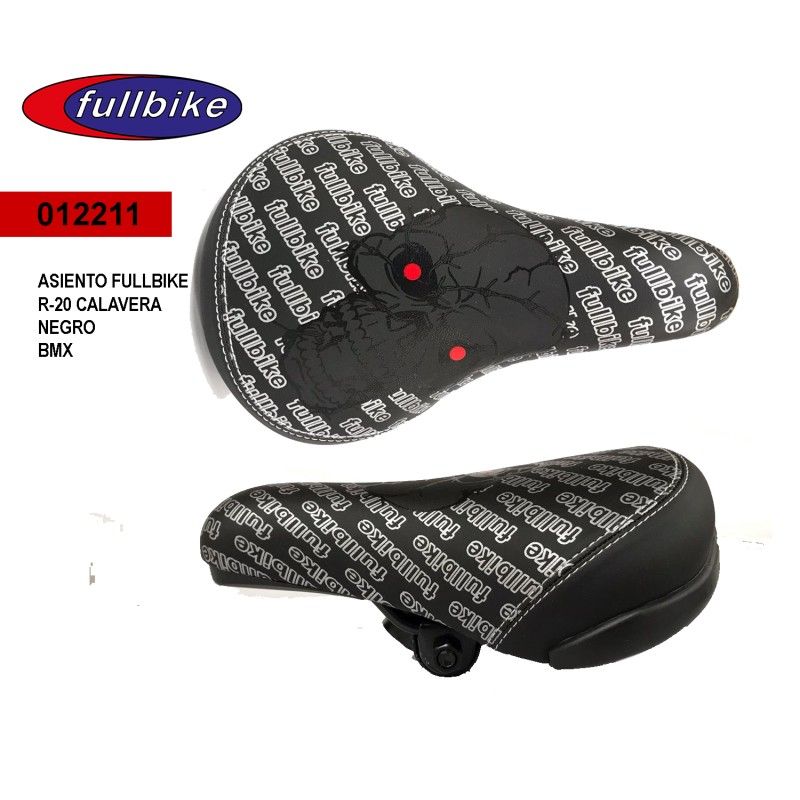 (012211)ASIENTO FULLBIKE C/BROCHE CALAVERA NEGRO