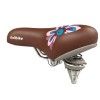 (012213) ASIENTO FULLBIKE C/BROCHE 2 RESORTES CAFE CON FLORES