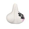 (012216) ASIENTO FULLBIKE BLACO CON FLORES 2 RESORTES C/BROCHE