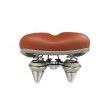 (012221) ASIENTO FULLBIKE 2/RESORTES COLOR CAFE CON FLOR