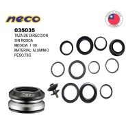 (035035) TAZA DE DIRECCION NECO H398 ALUM NEGRO 1-1/8 1.5