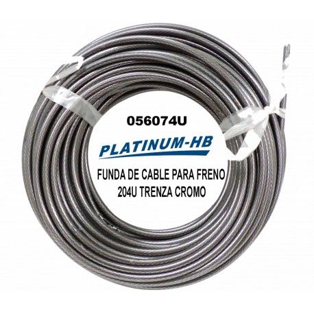 (056074U) FUNDA P/CABLE 204U, TRENZA CROMO PLAT-HB