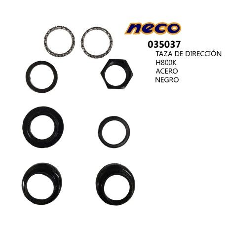(035037) TAZA DE DIRECCION  NECO H800K ACERO  NEGRO