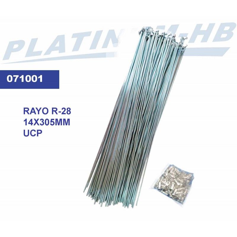 (071001) RAYO R-28X2.0 14X285 NEGRO AERODINAMICO PLATINUM-HB