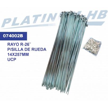 (074002B) RAYO 26" PARA SILLA DE RUEDAS 14X257 PLATINUM-HB